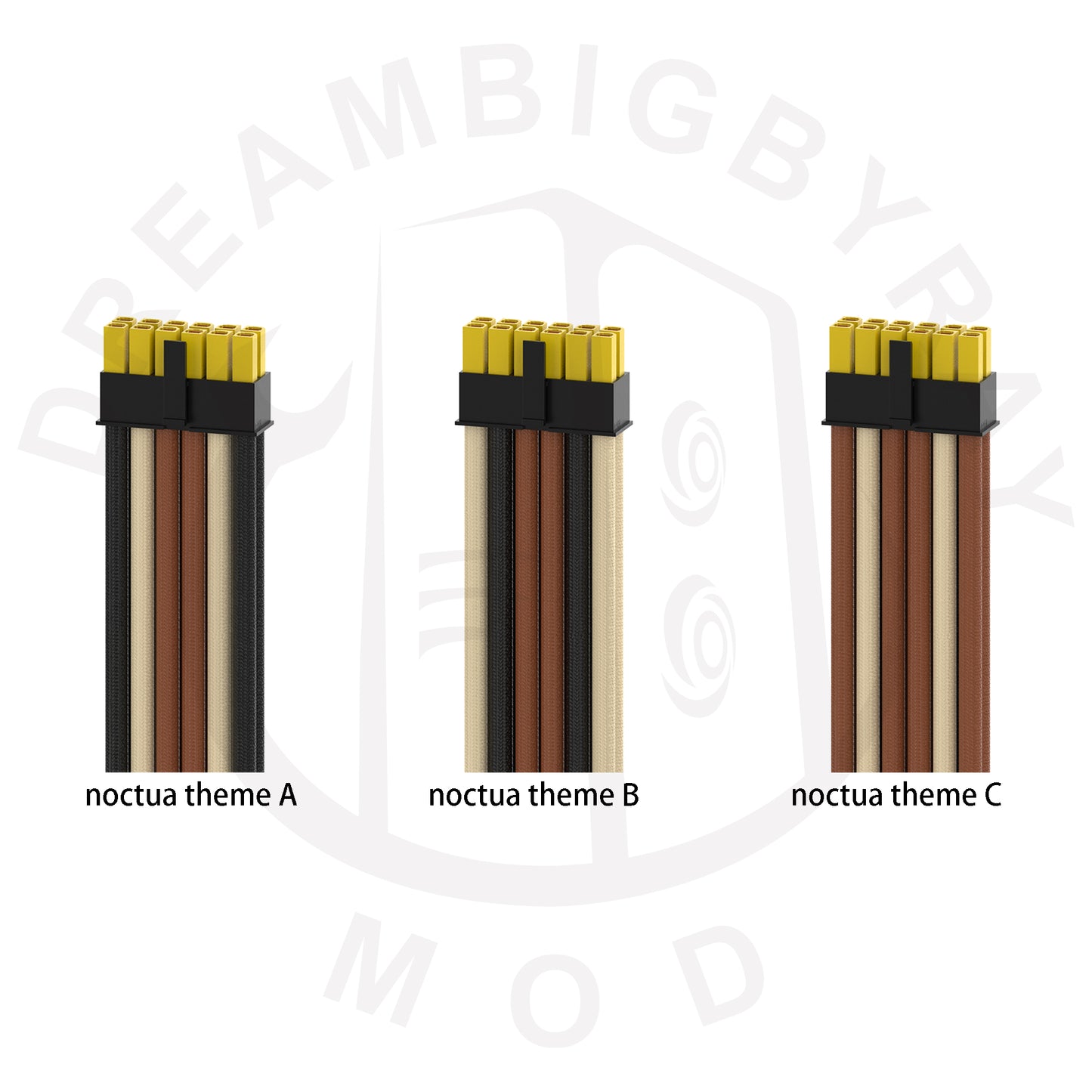 Dreambigbyray customized psu Noctua theme paracord extension kit PSU exntended cables