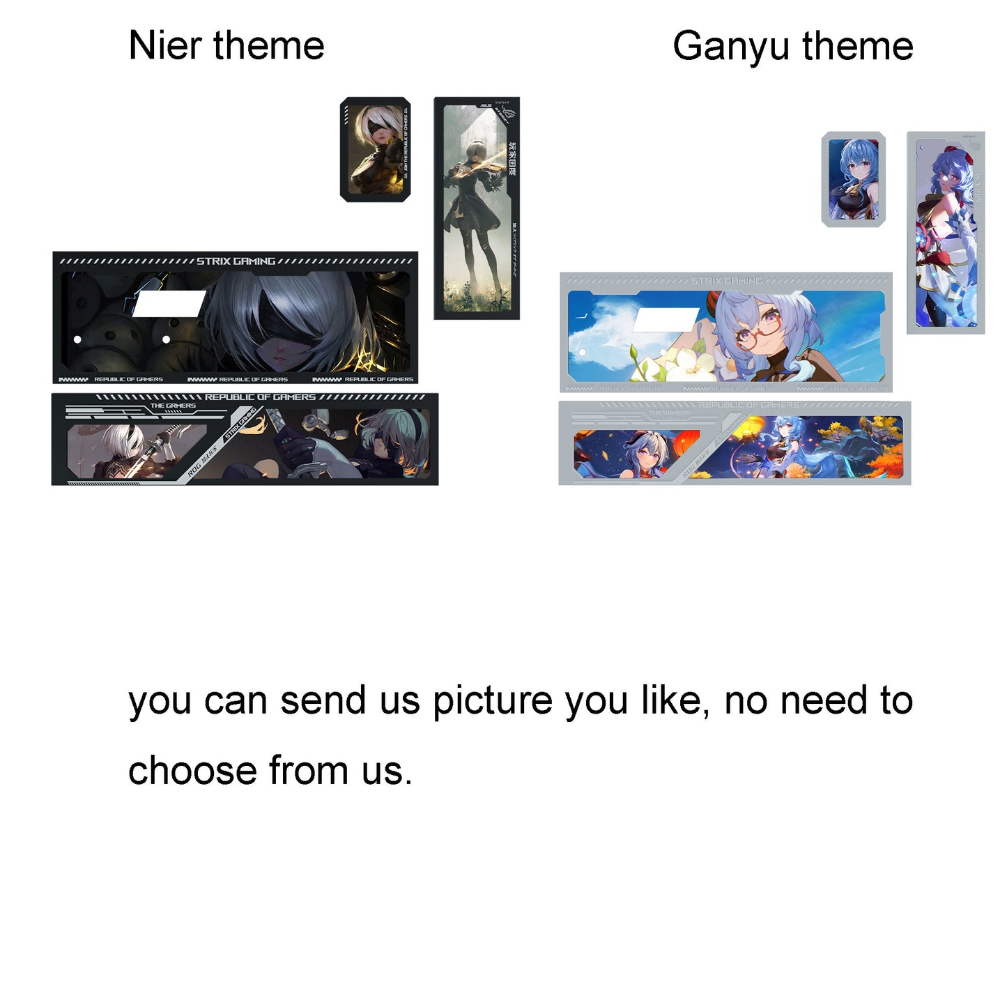 customized framed ARGB light panels for ASUS ROG helios case GX601 decoration panels
