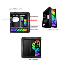 Load image into Gallery viewer, customized hollowed ARGB decoratin panels for rog strix helios case white black panels rog figure
