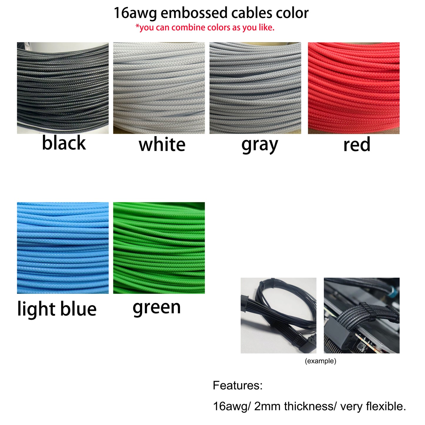 dreambigbyray customized psu extension cables atx cpu pcie sata molex cords
