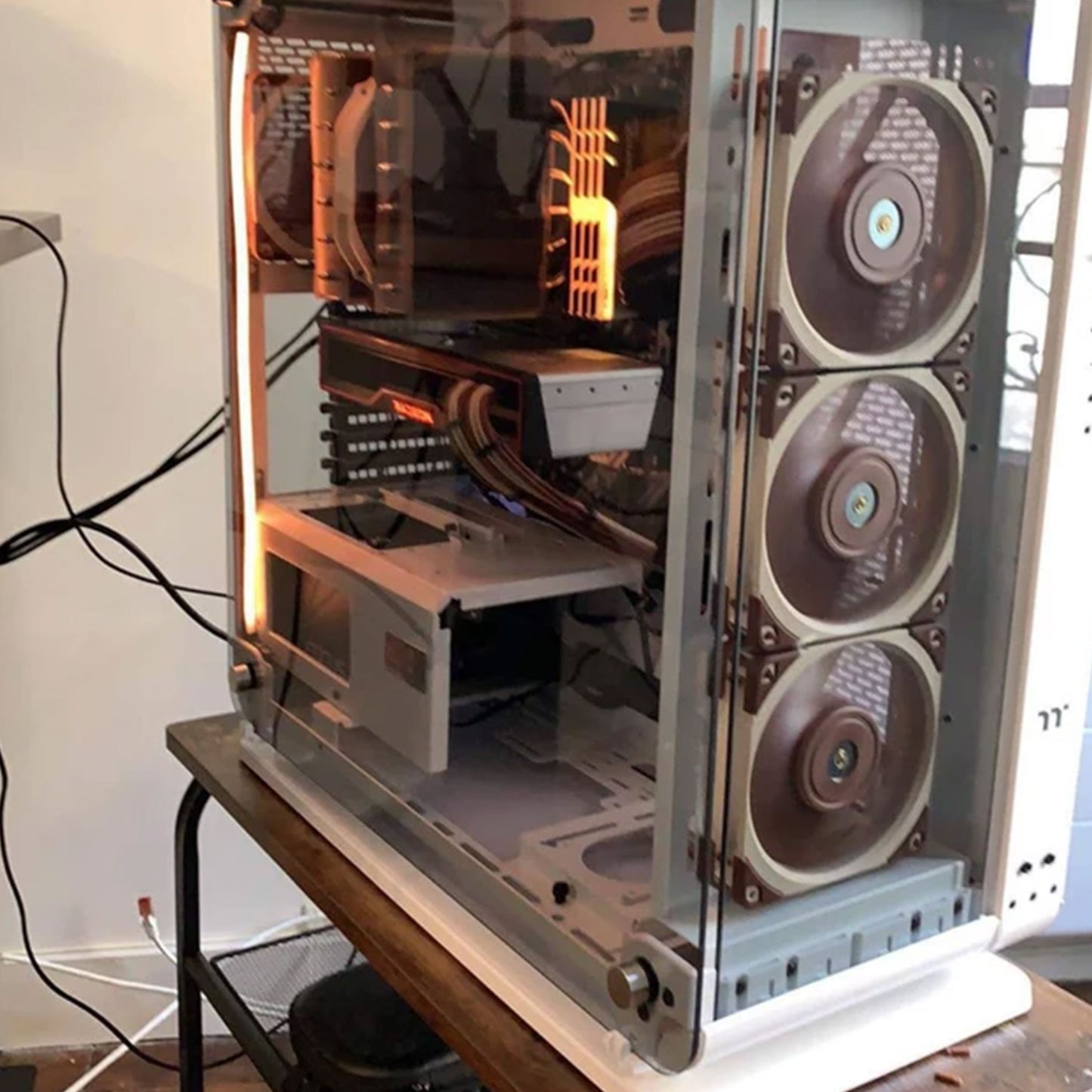 Dreambigbyray customized psu Noctua theme paracord extension kit PSU exntended cables