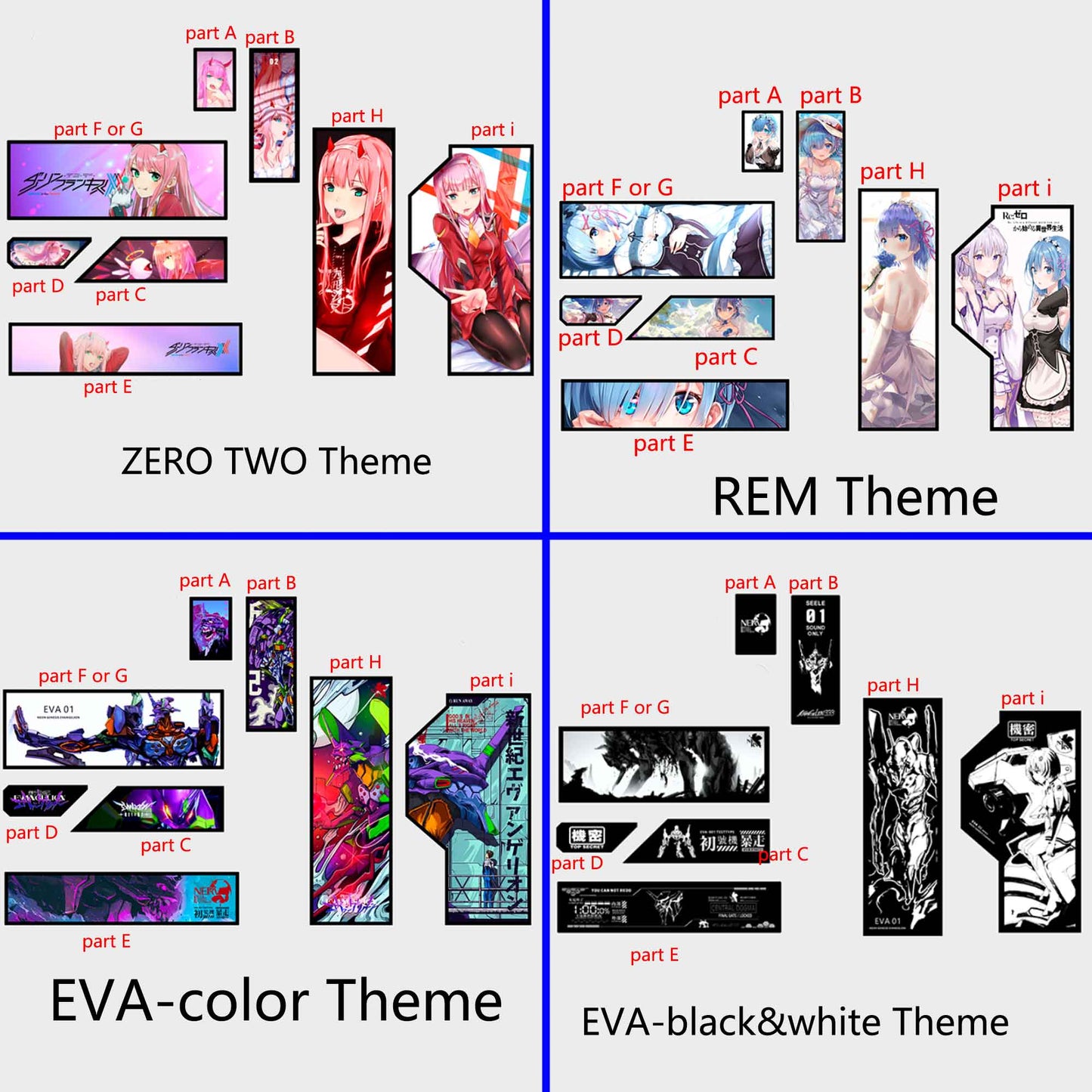 customized RGB panels for ROG STRIX Helios case decorative backplates