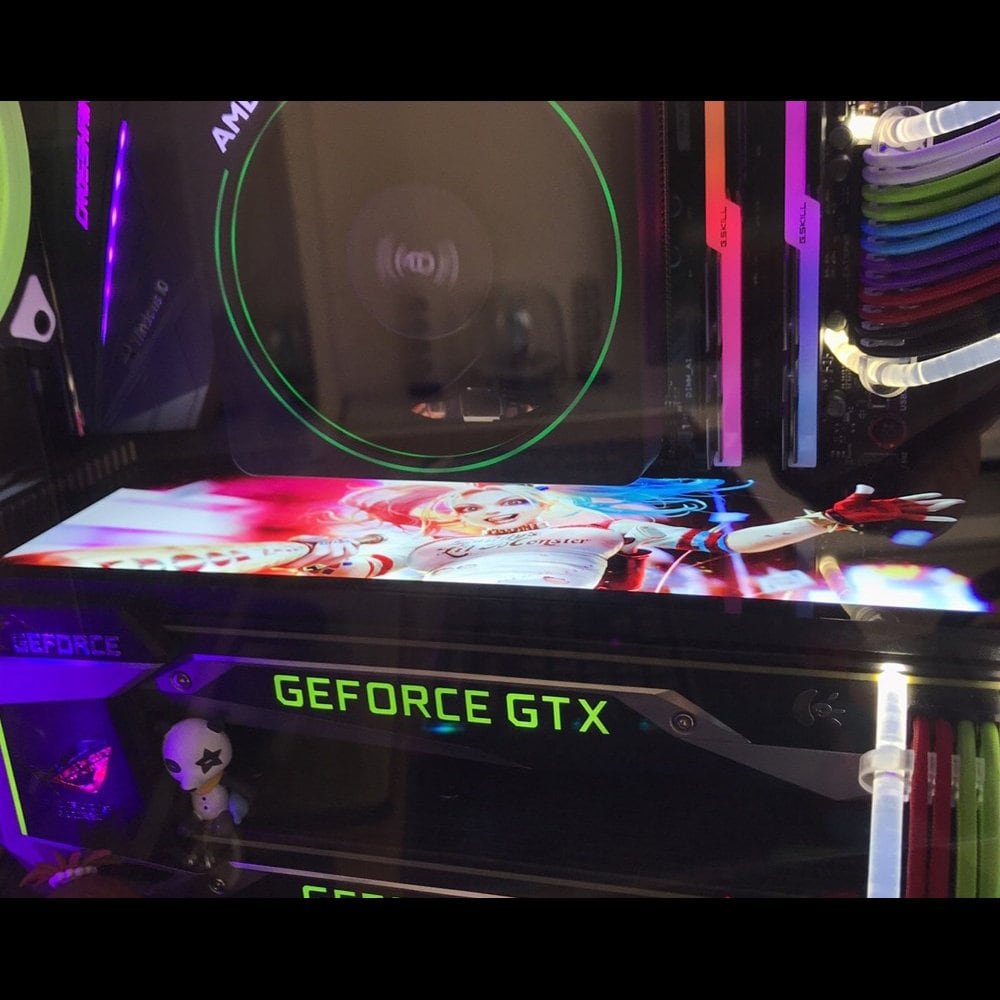 custom light RGB GPU backplate graphics card decoration board watercooling pc build DIY