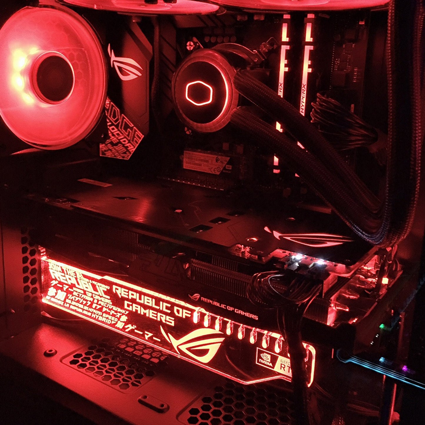 RGB graphics card horizontal bracket customized pc case decoration
