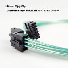 Load image into Gallery viewer, customized unsleeved sleeved silicone dual 8pin to 12pin cables for RTX 30 FE version graphics card
