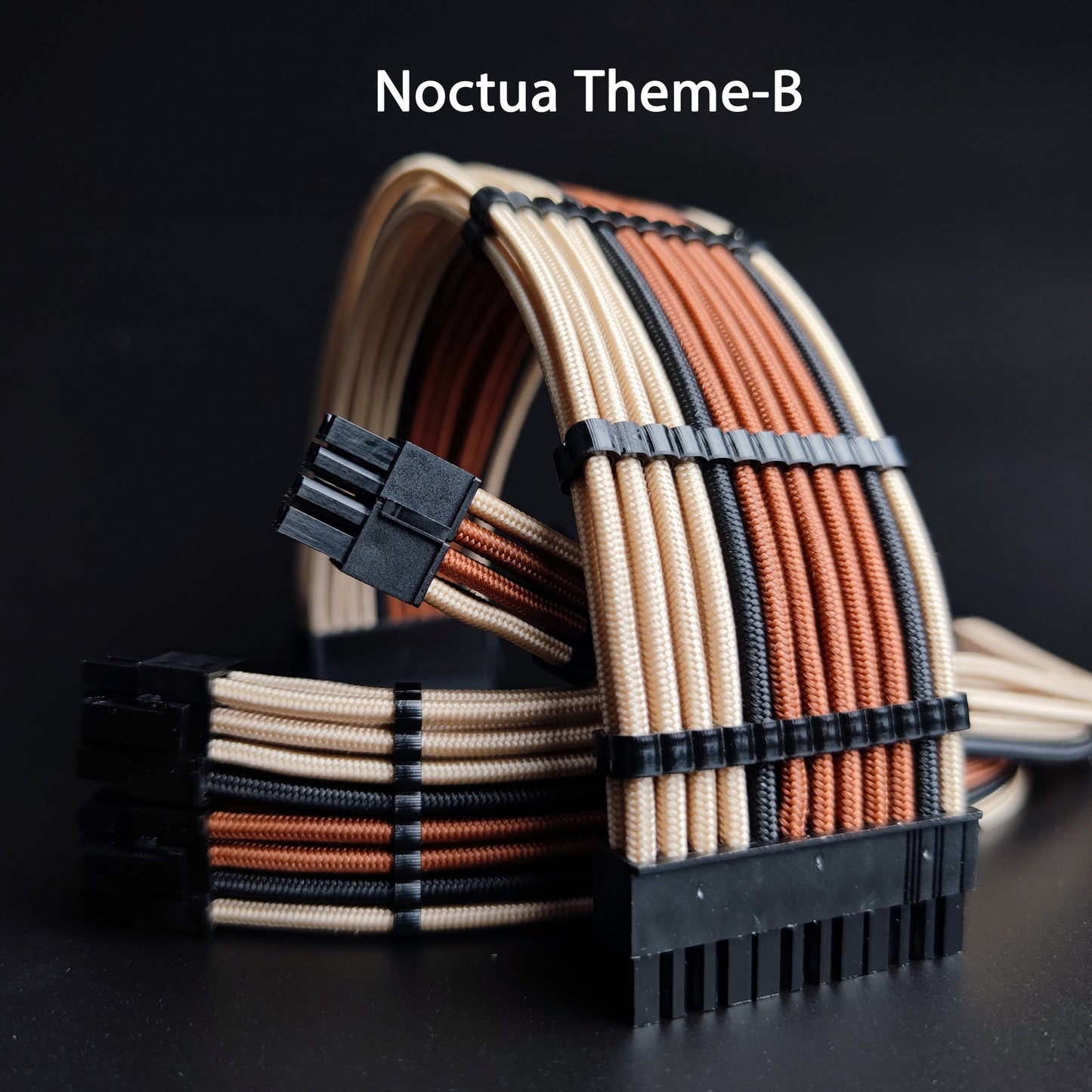 Dreambigbyray customized psu Noctua theme paracord extension kit PSU exntended cables