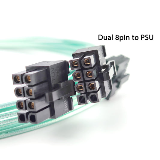 customized unsleeved sleeved silicone dual 8pin to 12pin cables for RTX 30 FE version graphics card