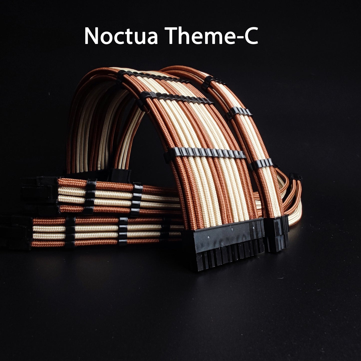 Dreambigbyray customized psu Noctua theme paracord extension kit PSU exntended cables