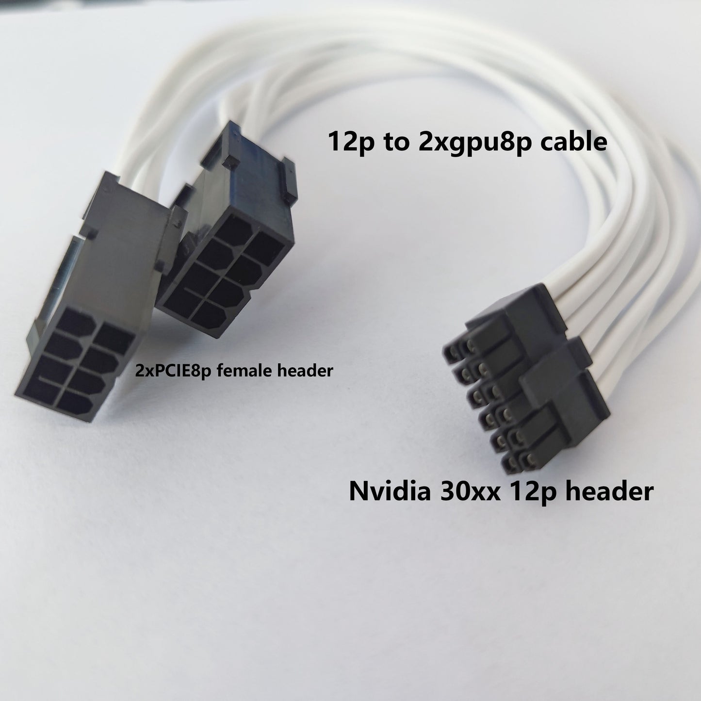 dreambigbyray custom Nvdia 30xx GPU 12p to PCIE8p converter adapter extension cables