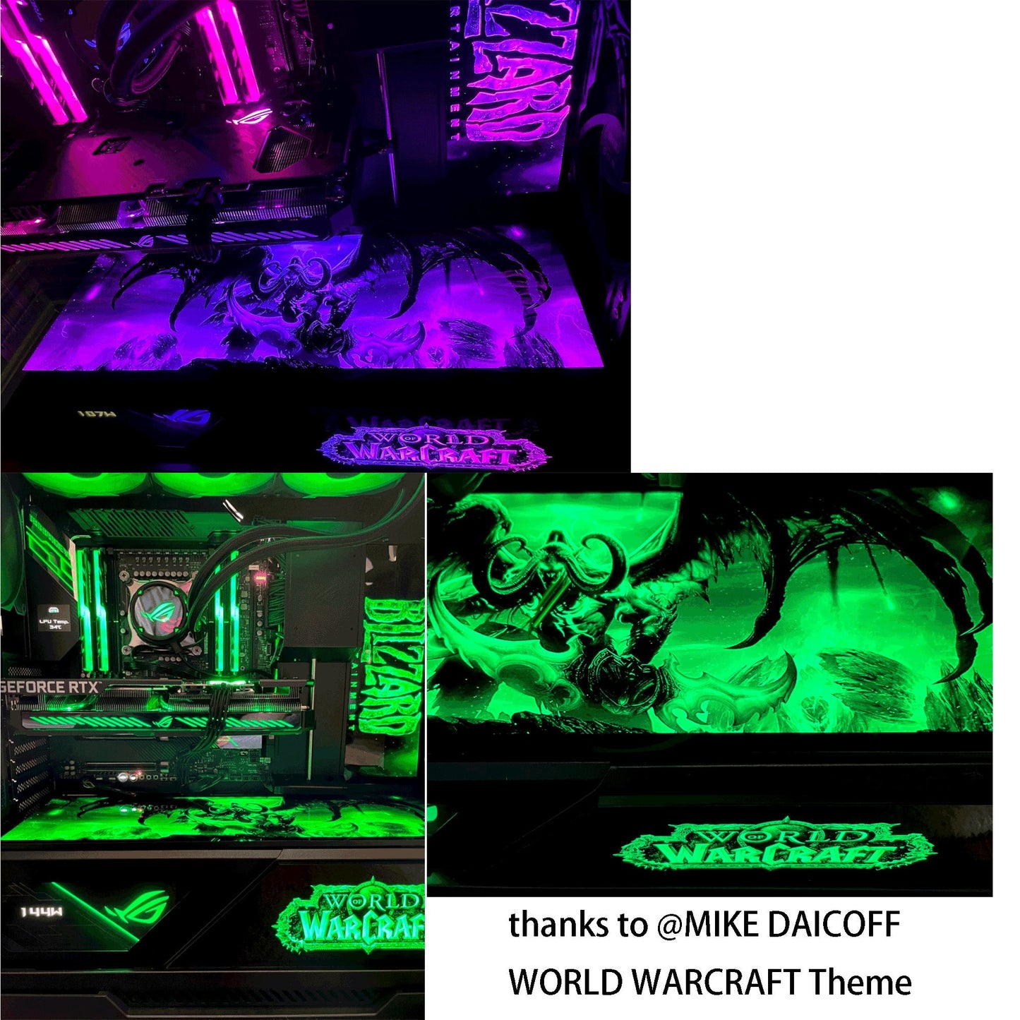 customized RGB panels for ROG STRIX Helios case decorative backplates