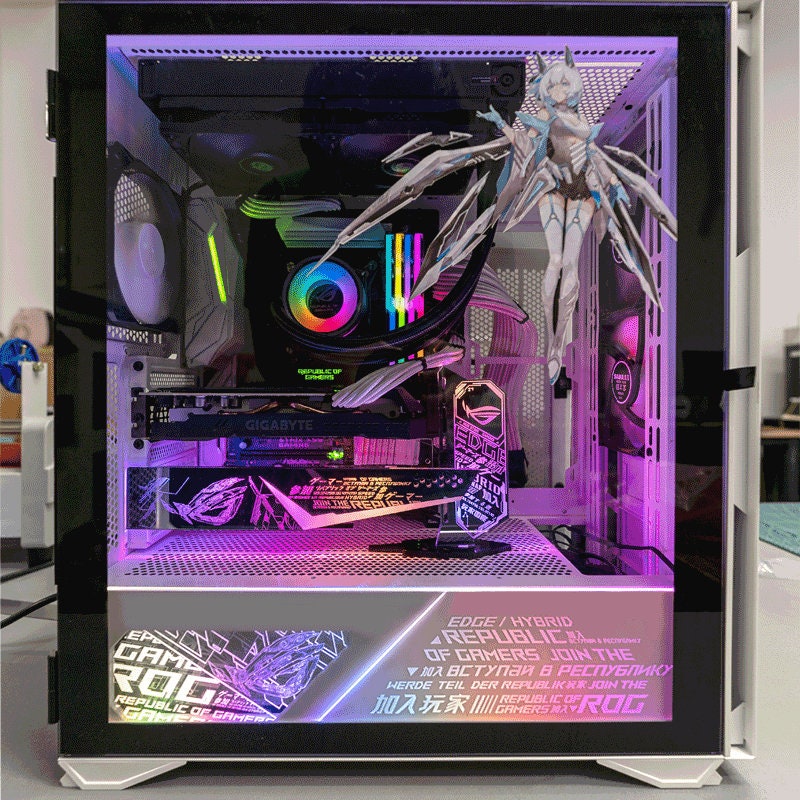 customized 5v3pin argb horizontal gpu bracket decoration ROG