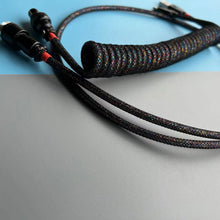 Load image into Gallery viewer, dreambigbyray customized coil keyboard cables paracord sleeved type C micro USB
