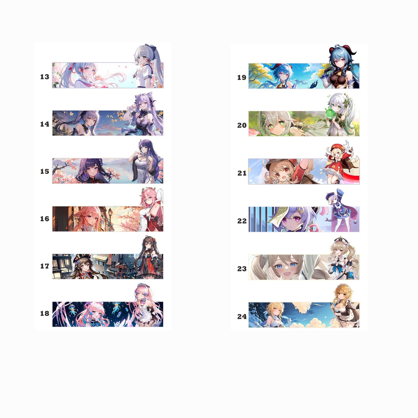 custom decrative PC chasis stickers personalized stickers Genshin Impact computer case decal