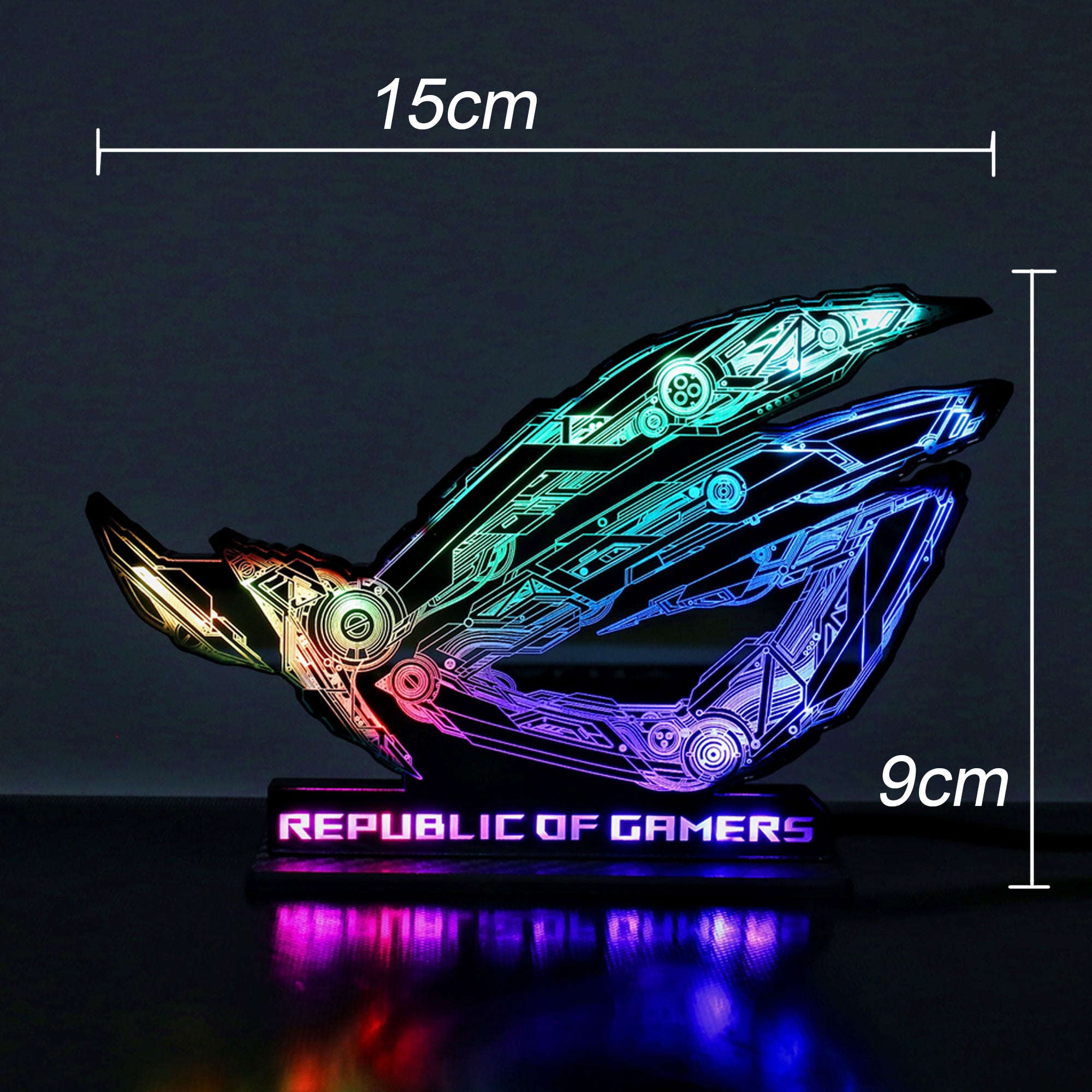 customized ROG EYE ARGB figure stand pc case decoration rgb sync aura