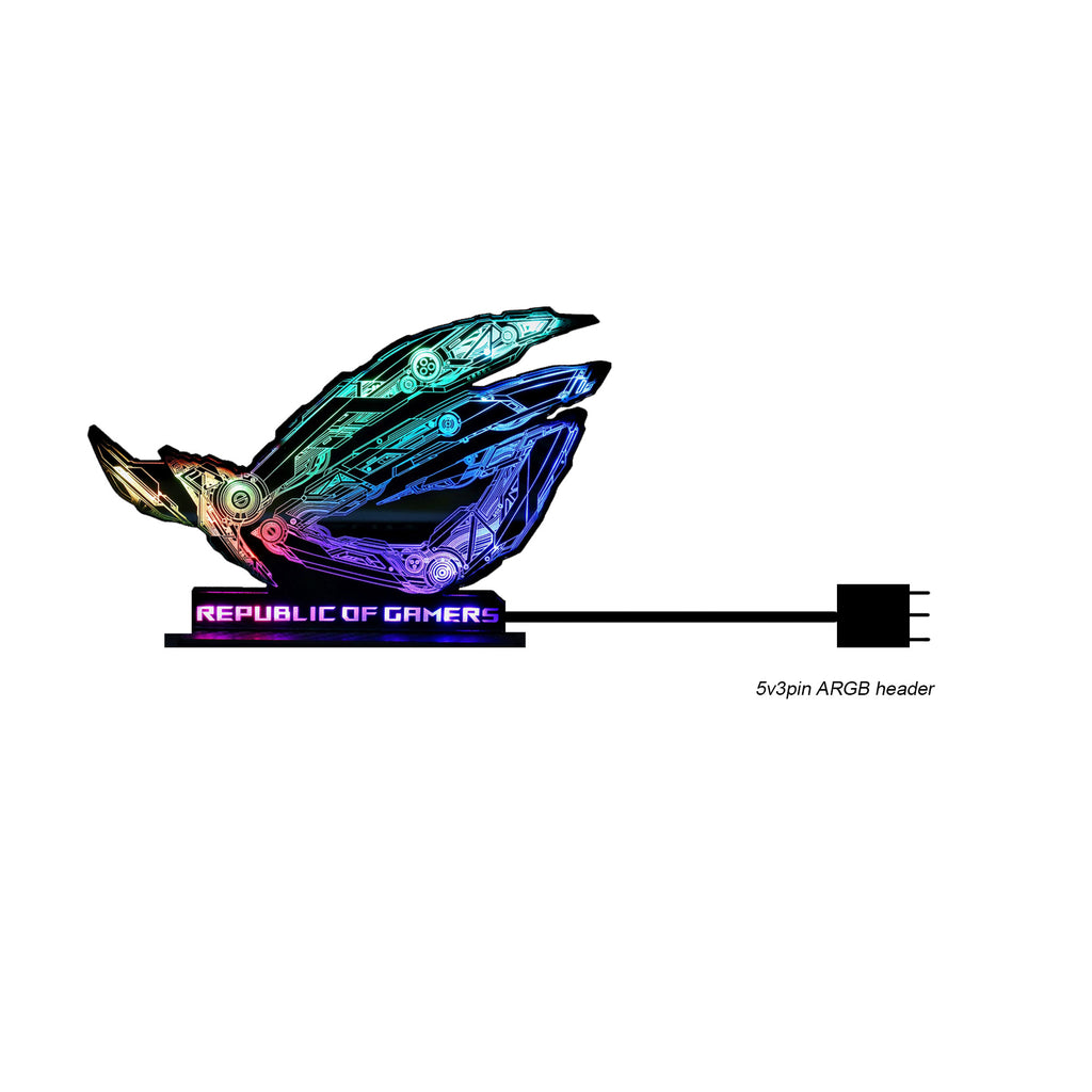 customized ROG EYE ARGB figure stand pc case decoration rgb sync aura