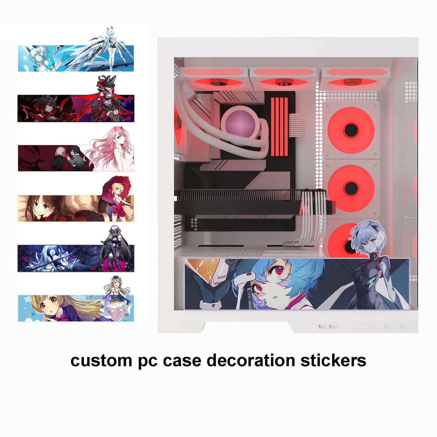 custom decrative PC chasis stickers personalized stickers Genshin Impact computer case decal