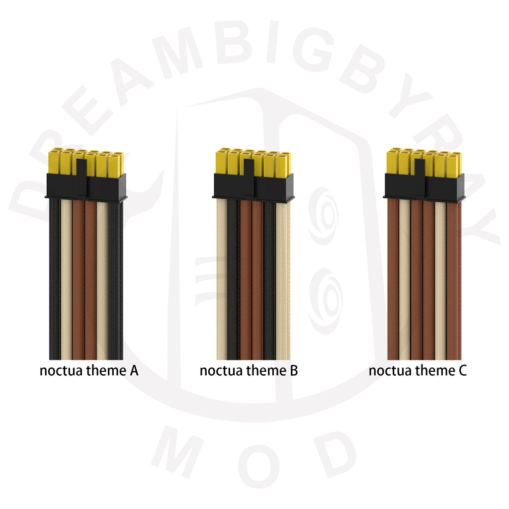 Dreambigbyray customized psu Noctua theme paracord extension kit PSU exntended cables