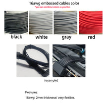 Cargar imagen en el visor de la galería, customized Antec full modular psu cables sleevd silver plated cables mod
