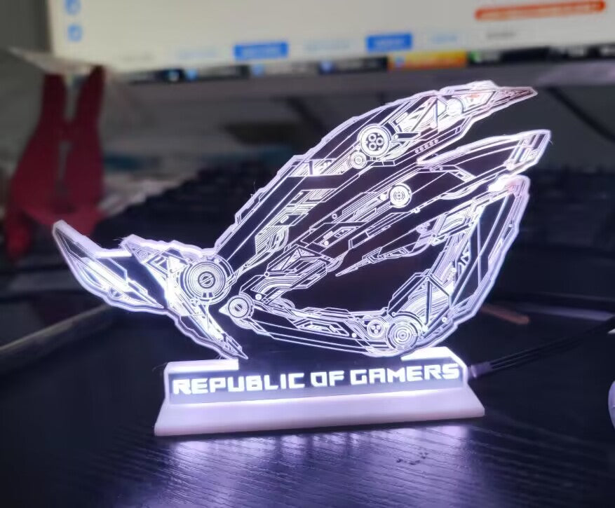 customized ROG EYE ARGB figure stand pc case decoration rgb sync aura