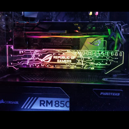 RGB graphics card horizontal bracket customized pc case decoration