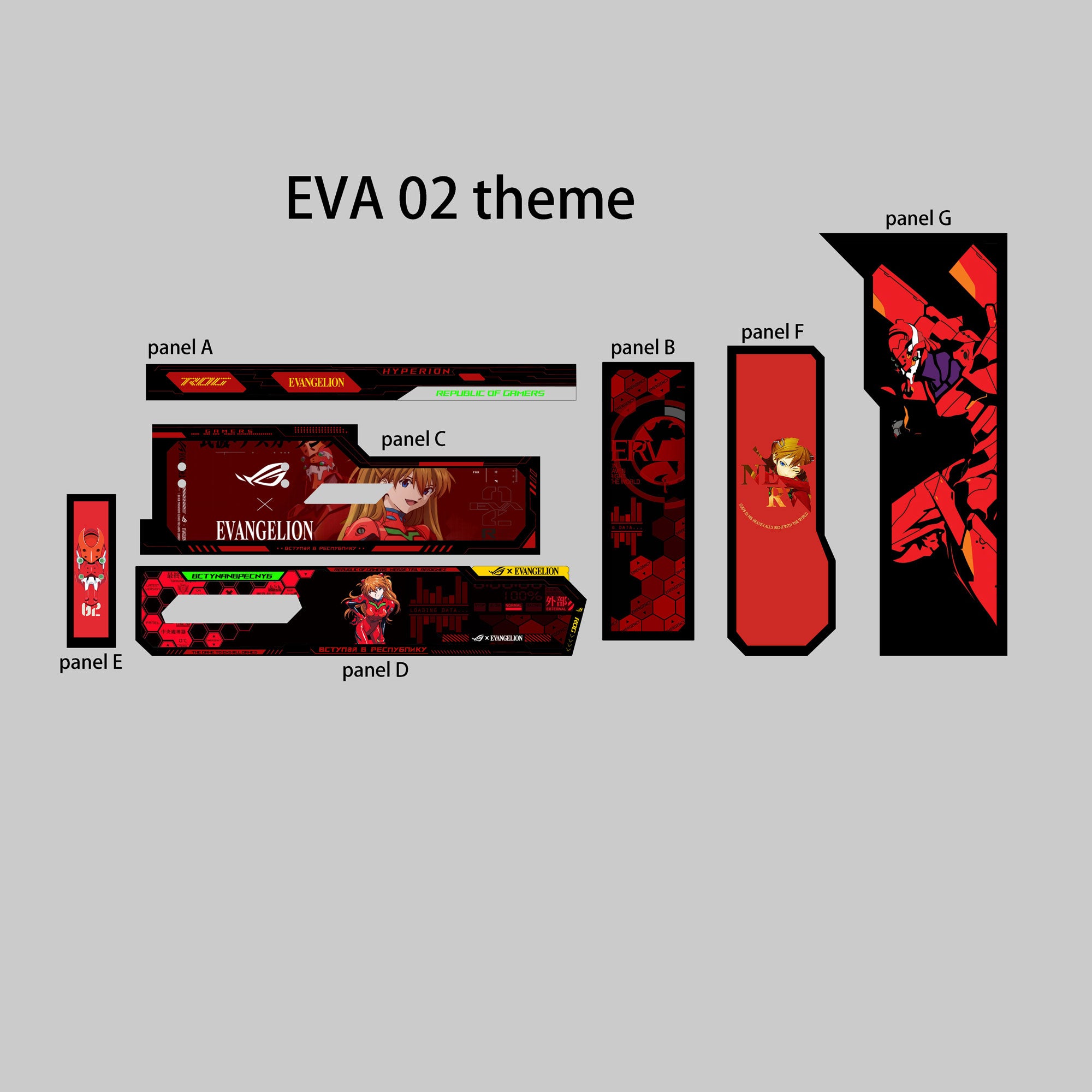 framed version customized ARGB light panels for ASUS GR701 case  rog HYPERION gaming case mod 5v3pin eva 02