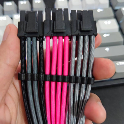 acrylic closed pre-installed sleeved cables combs psu cables management