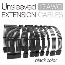 Загрузить изображение в средство просмотра галереи, 30cm unsleeved pc psu extension cables customized cpu gpu mobo extension cord
