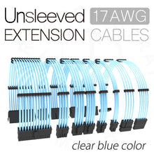 Cargar imagen en el visor de la galería, 30cm unsleeved pc psu extension cables customized cpu gpu mobo extension cord
