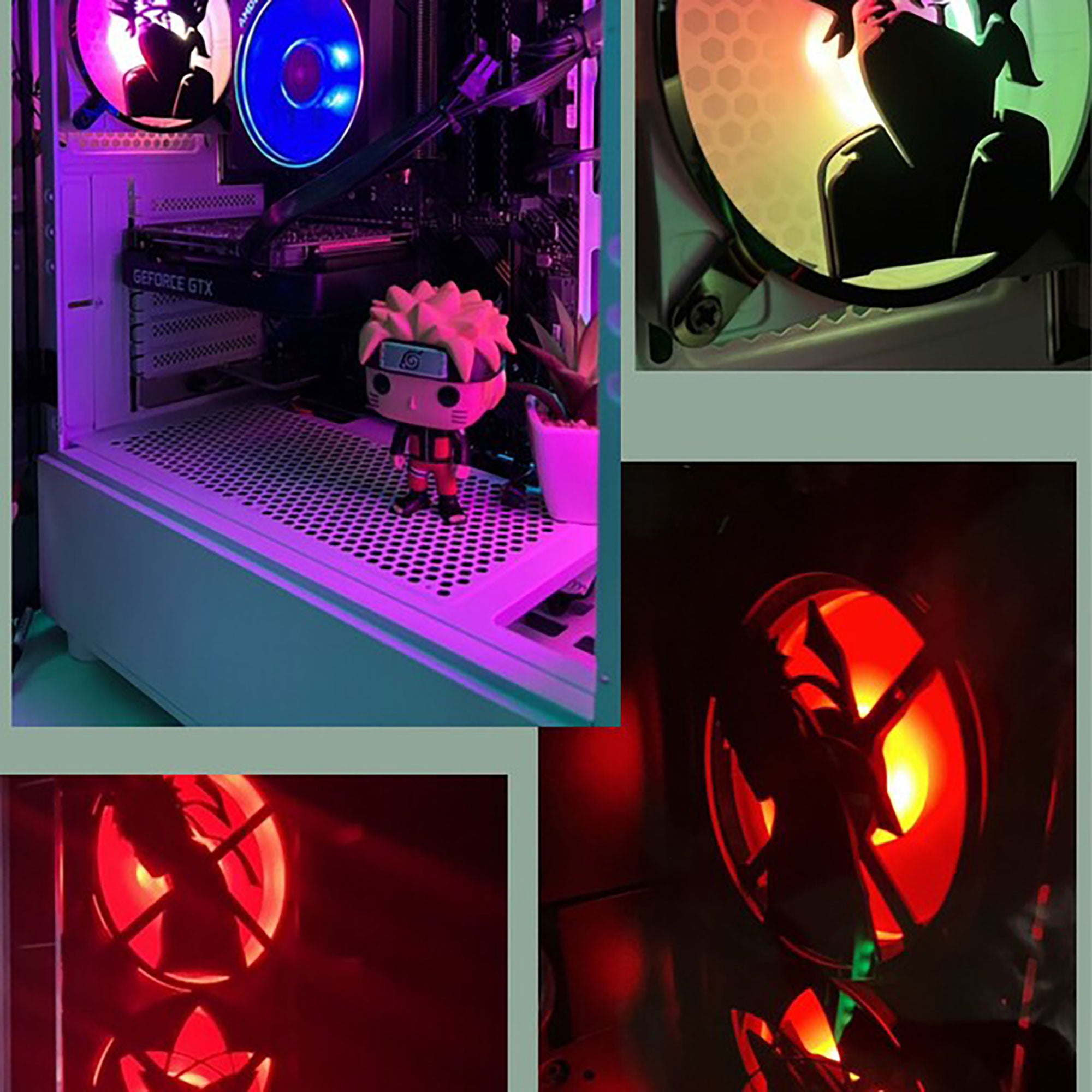 DreambigbyRay MOD 120mm customized laser fan grills decoration support custmoized
