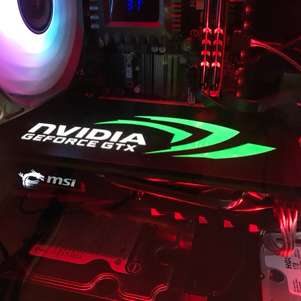 custom light RGB GPU backplate graphics card decoration board watercooling pc build DIY