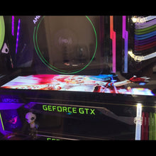 Загрузить изображение в средство просмотра галереи, custom light RGB GPU backplate graphics card decoration board watercooling pc build DIY
