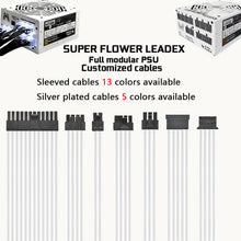 Cargar imagen en el visor de la galería, super flower leadex customized full modular psu cables replacement cords
