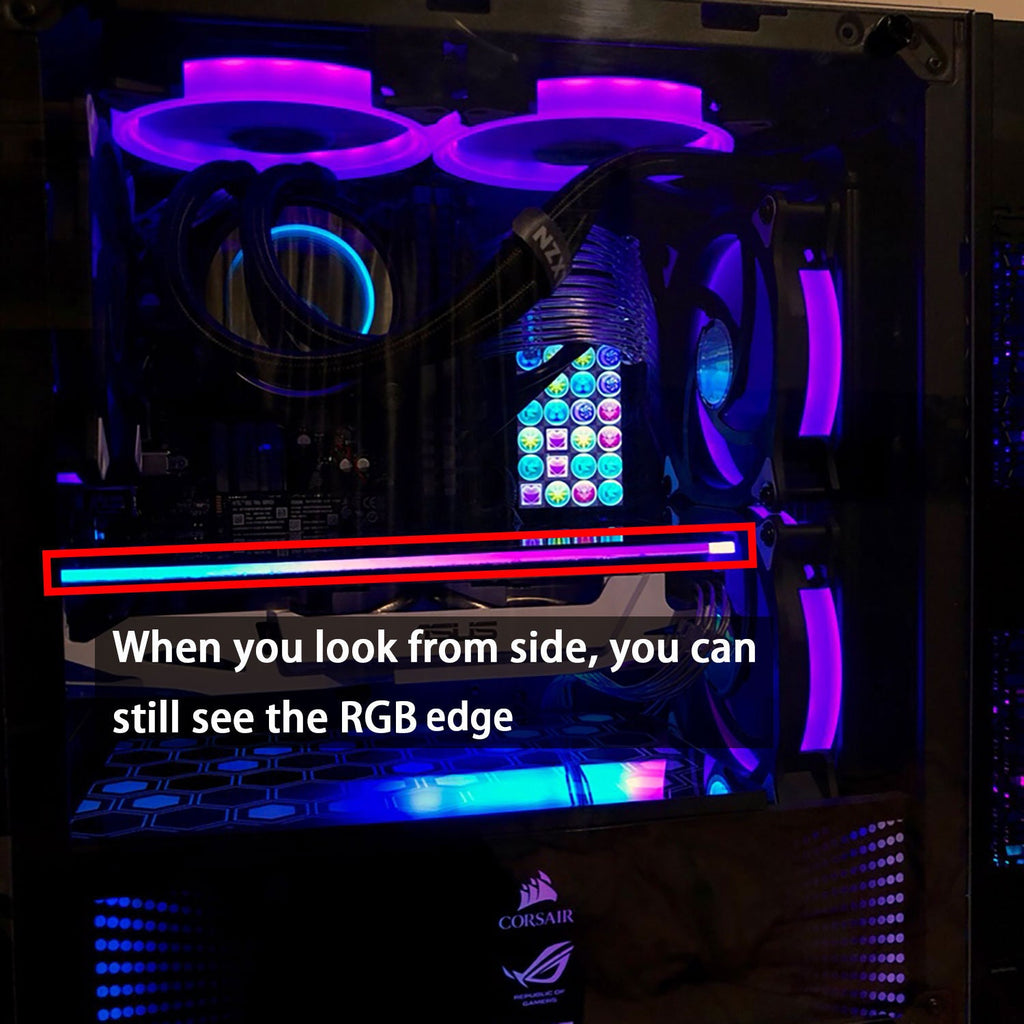 customized new version four side edge RGB gpu backplates pc case decoration panel support aura sync 5v3pin