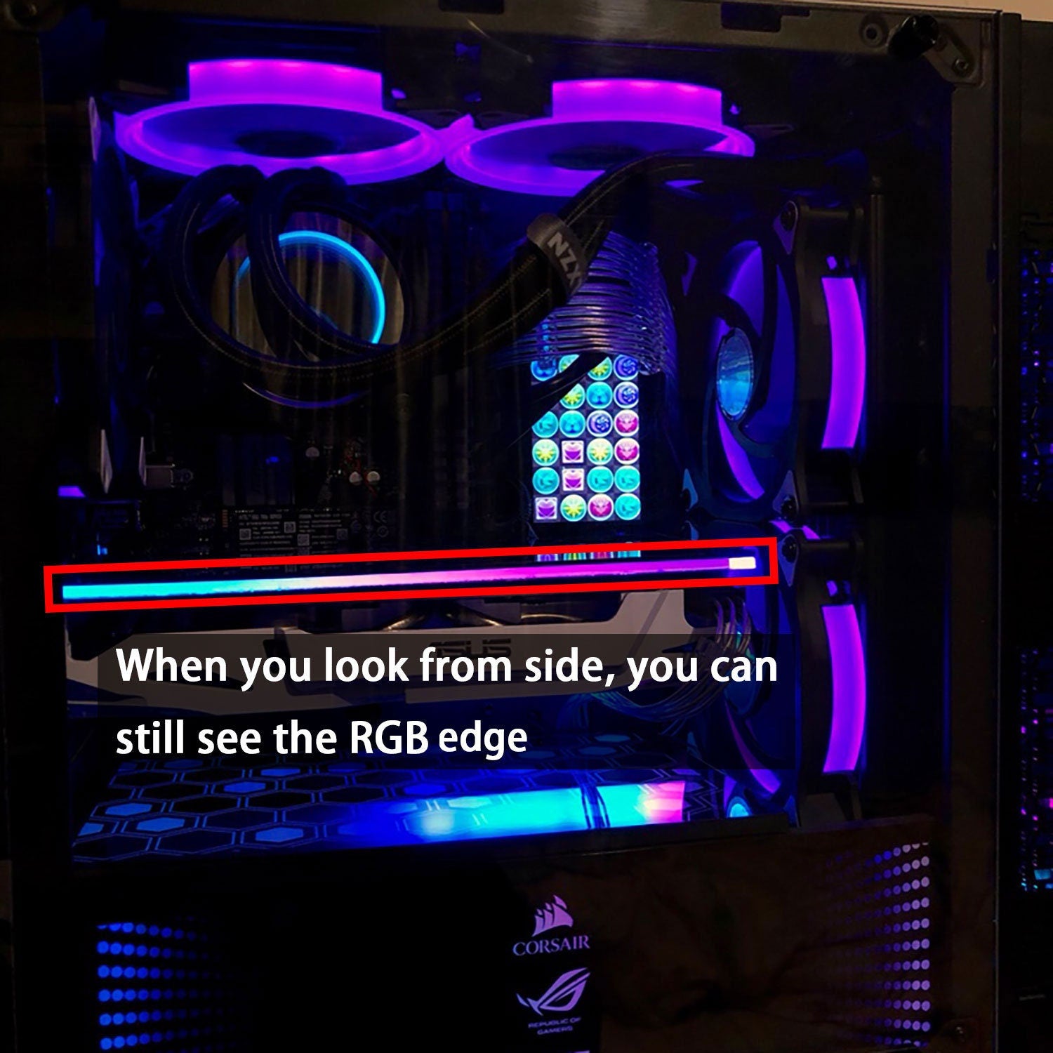customized new version four side edge RGB gpu backplates pc case decoration panel support aura sync 5v3pin