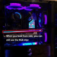 Load image into Gallery viewer, customized new version four side edge RGB gpu backplates pc case decoration panel support aura sync 5v3pin
