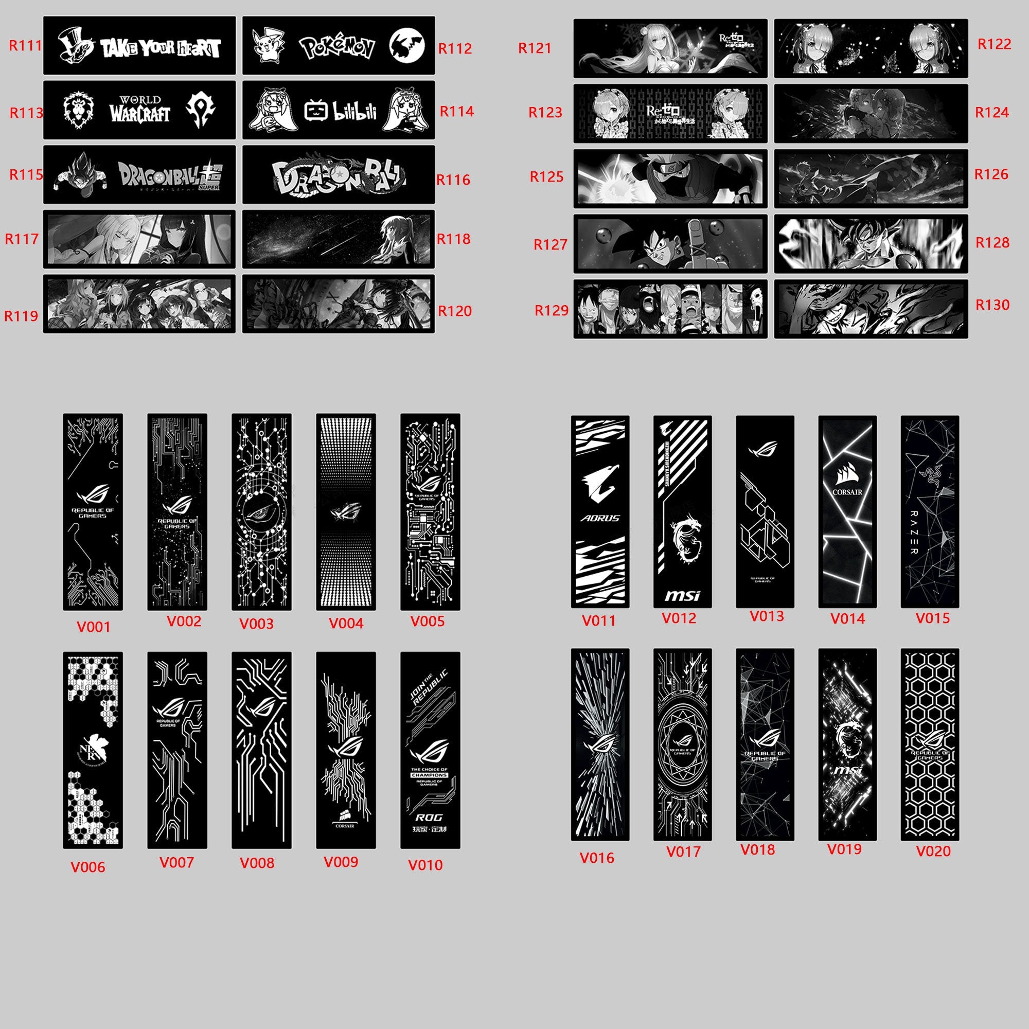 custom light RGB GPU backplate graphics card decoration board watercooling pc build DIY