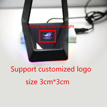 画像をギャラリービューアに読み込む, customized rgb light earphone stand bracket headset holder ABS plastic customize logo
