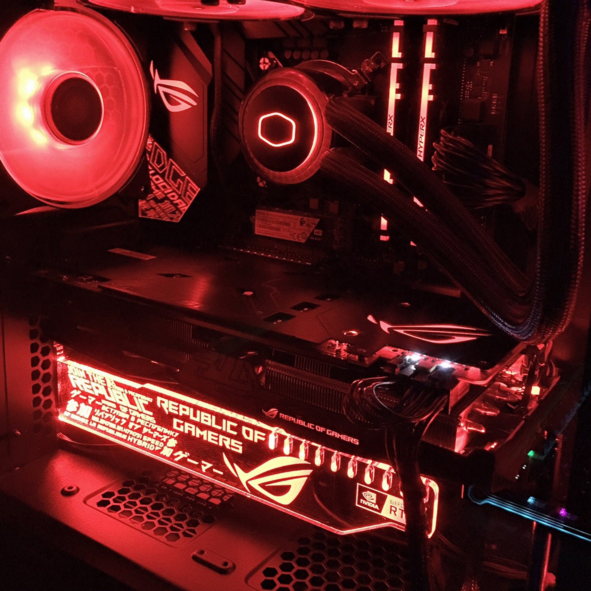 RGB graphics card horizontal bracket customized pc case decoration