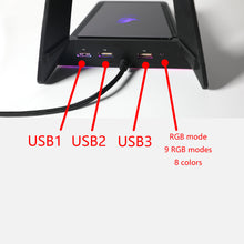 Load image into Gallery viewer, customized rgb light earphone stand bracket headset holder ABS plastic customize logo

