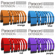 dreambigbyray premium 16awg paracord psu extension cables kit atx pcie gpu mining rig cords
