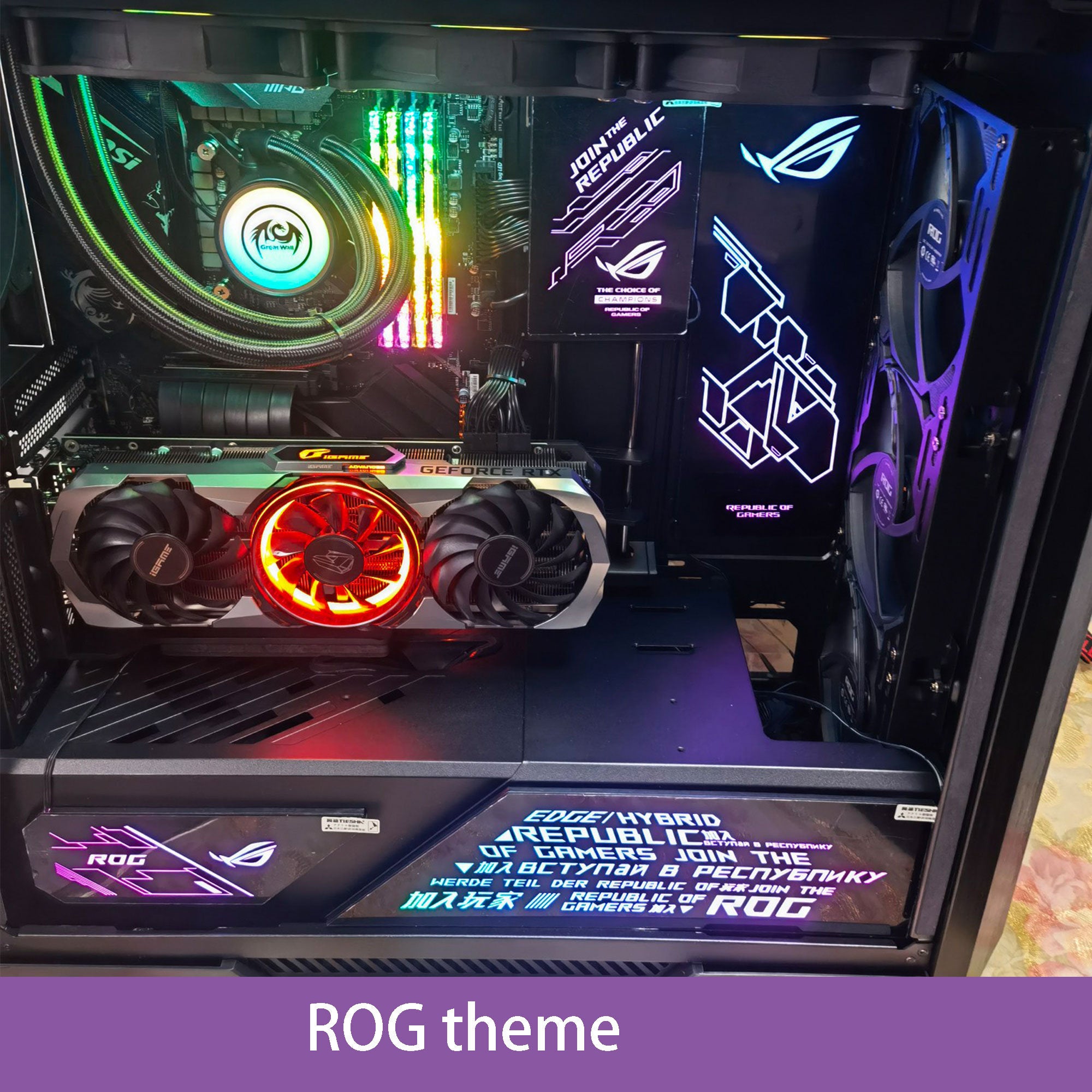 MOD PC Case Panel RGB Lighting Board Backplate For Asus ROG Strix Helios  Case,Support M/