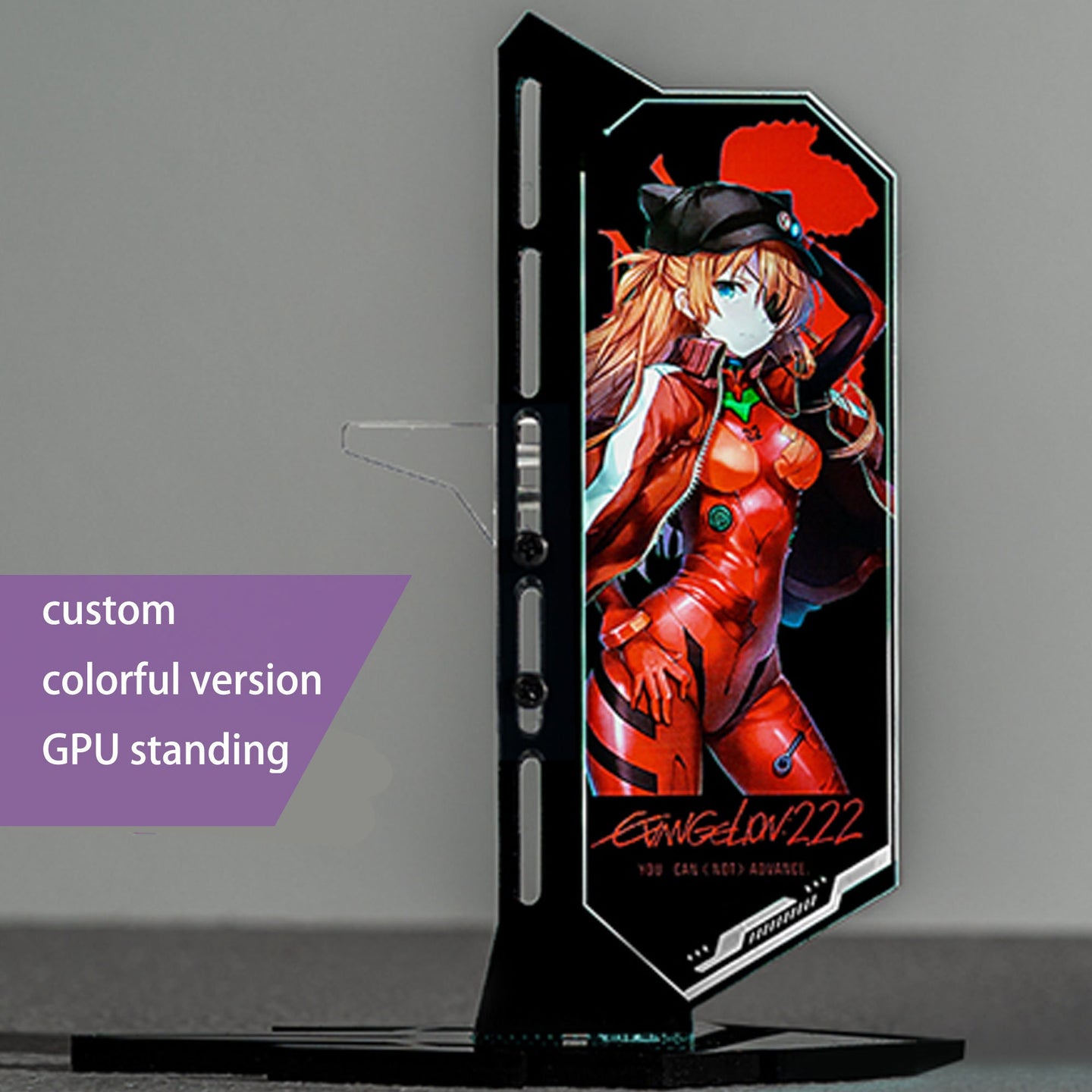 dreambigbyray custom colorful version gpu standing support pc case decoration anti-sag gpu holder