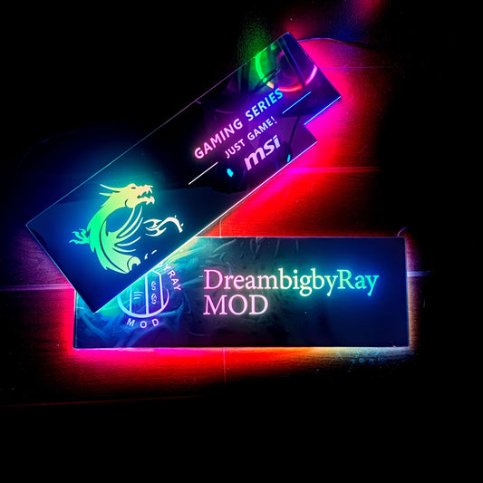 custmoized silver mirrored RGB gpu backplate pc case panel argb edge argb PC decoration