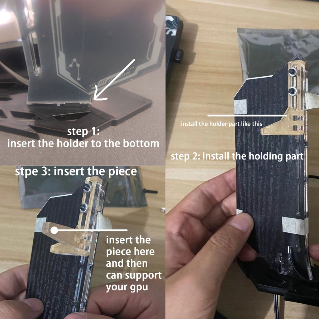 customized argb standing gpu holder support 5v 3pin sync graphics card holder support decoration