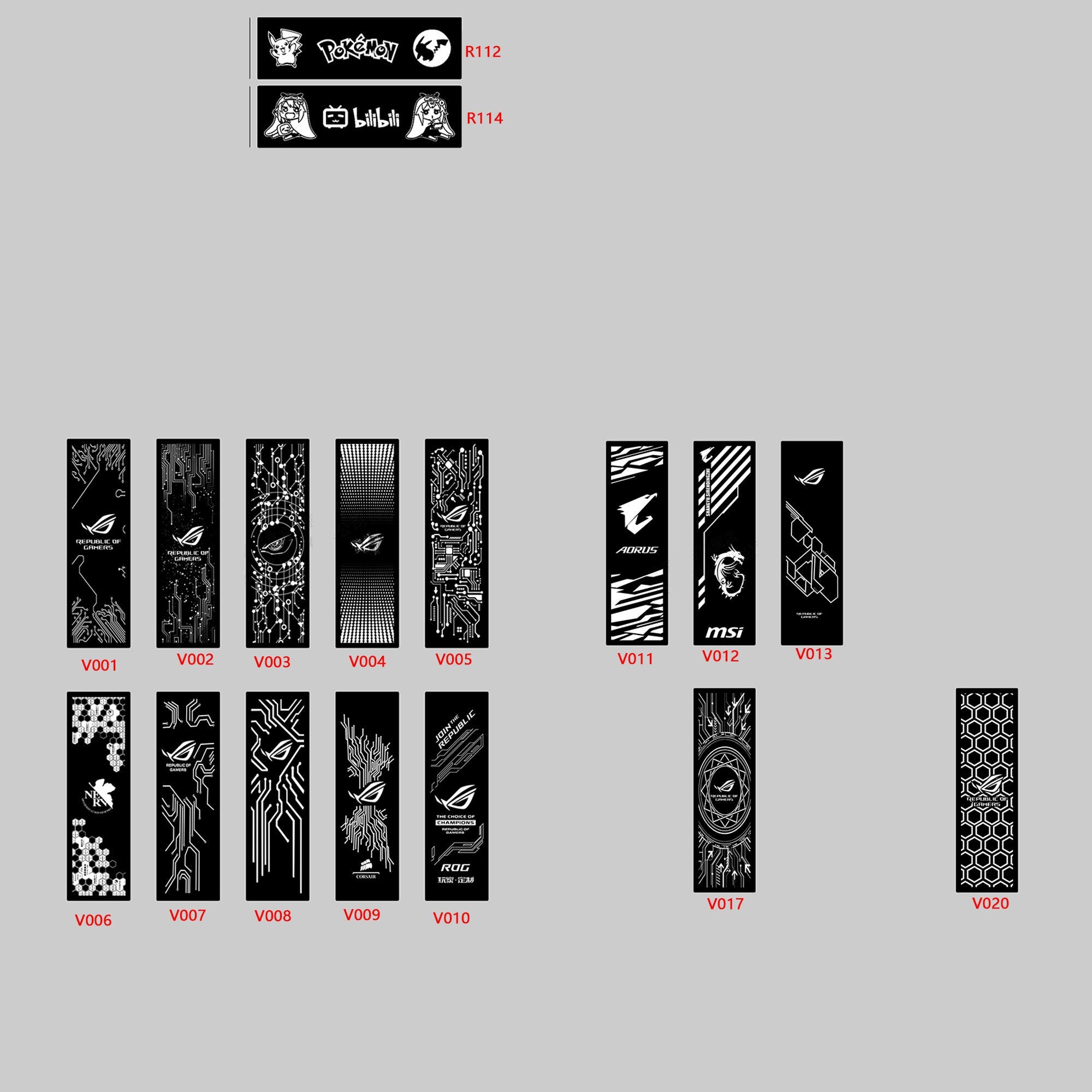 custmoized silver mirrored RGB gpu backplate pc case panel argb edge argb PC decoration