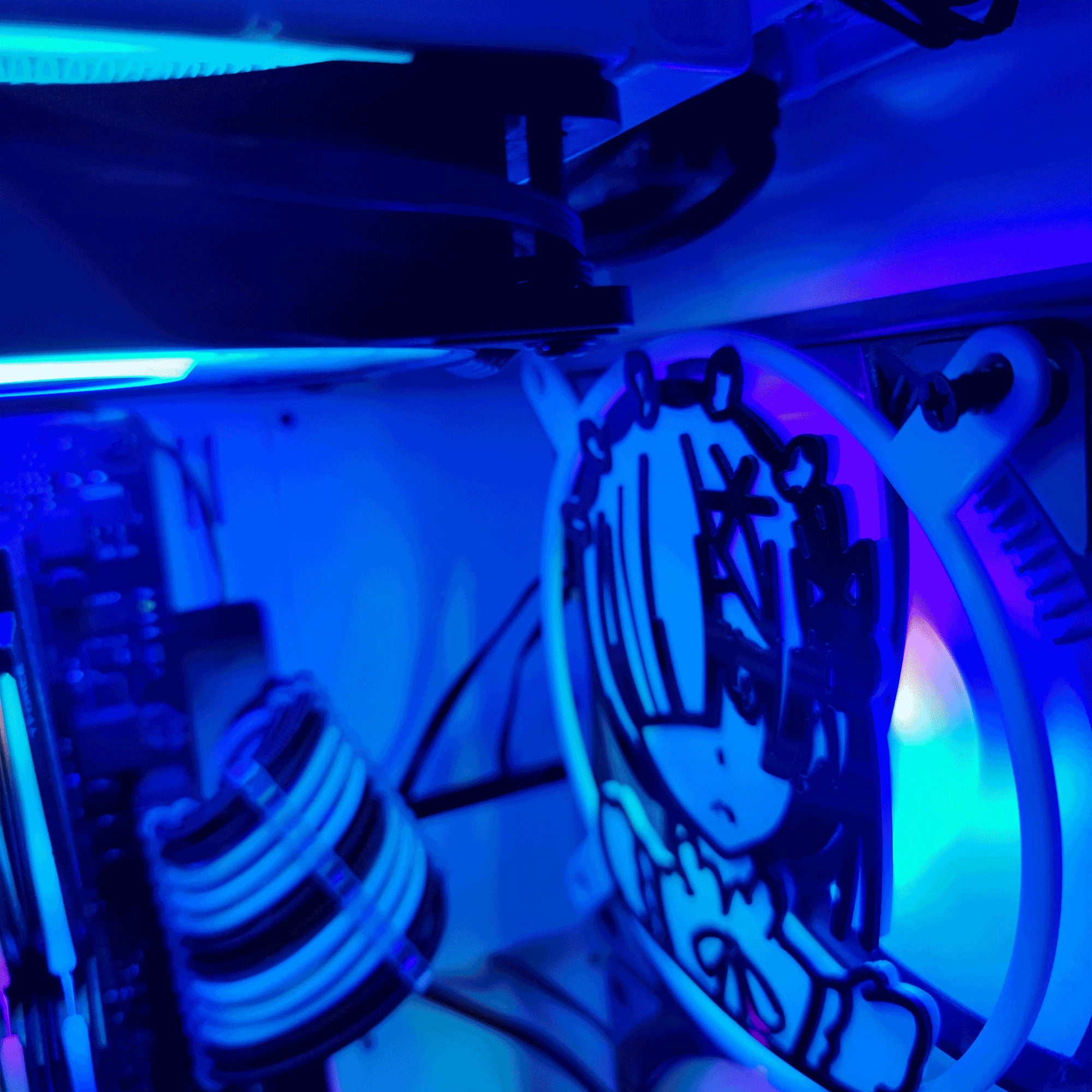 customized dual colors laser fan grills REM Chibiusa support custom