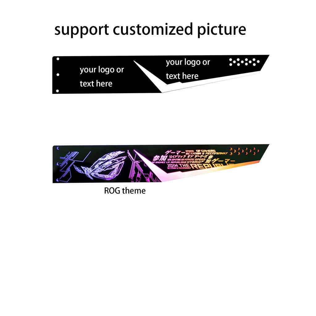 customized 5v3pin argb horizontal gpu bracket decoration ROG
