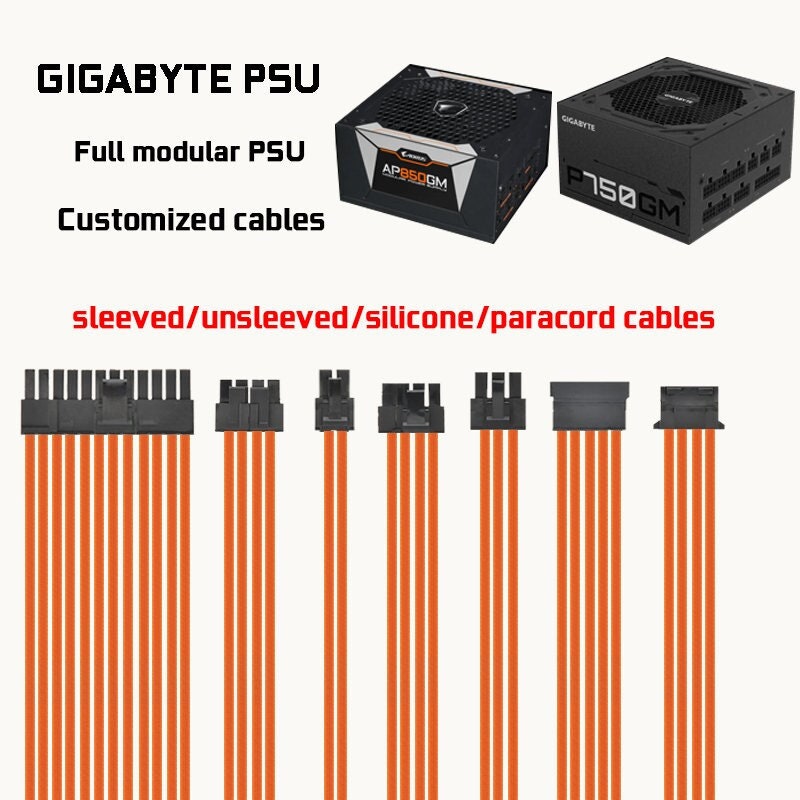 custom replacement cables for GIGABYTE PSU P780GM AP850GM