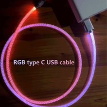 Load image into Gallery viewer, custom RGB type c micro usb cable charge cord dreambigbyraymod

