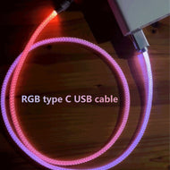 custom RGB type c micro usb cable charge cord dreambigbyraymod